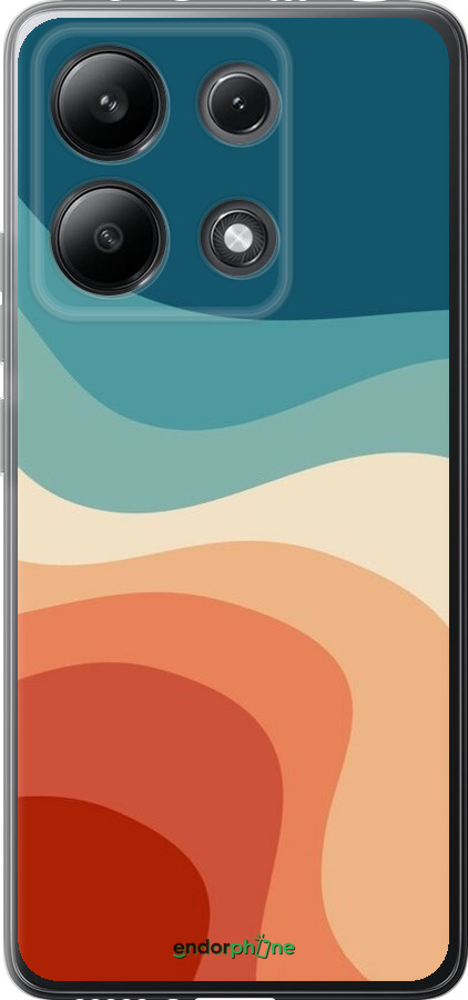 Силиконовый чехол В стиле ретро с волнами для Xiaomi Redmi Note 13 4G - 6531u-3654 изображение 