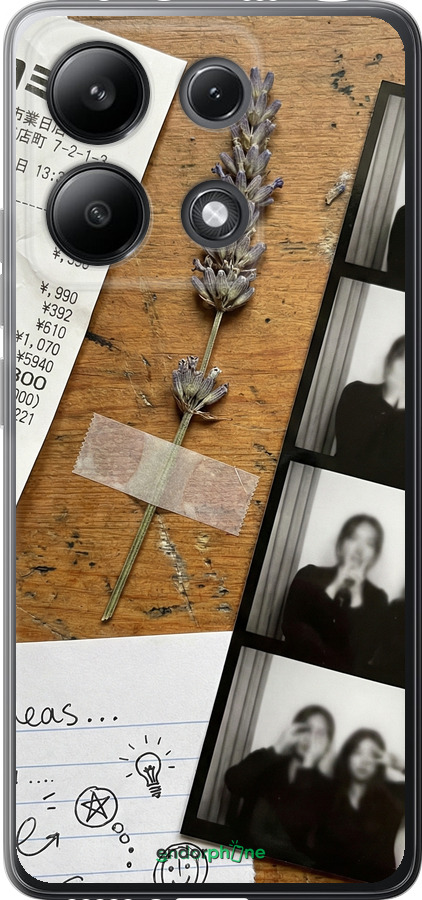 Силіконовий чехол Aesthetic Scrapbook Collage для Xiaomi Redmi Note 13 4G - 6773u-3654 изображение 