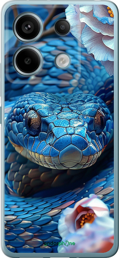 Силиконовый чехол Blue Snake для Xiaomi Redmi Note 13 5G - 6079u-3346 изображение 