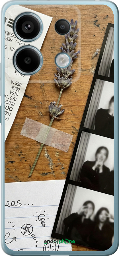 Силиконовый чехол Aesthetic Scrapbook Collage для Xiaomi Redmi Note 13 5G - 6773u-3346 изображение 