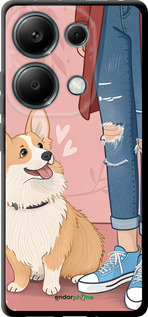 TPU чехол Корги 3 для Xiaomi Redmi Note 13 Pro 4G - 6707b-3653 изображение 