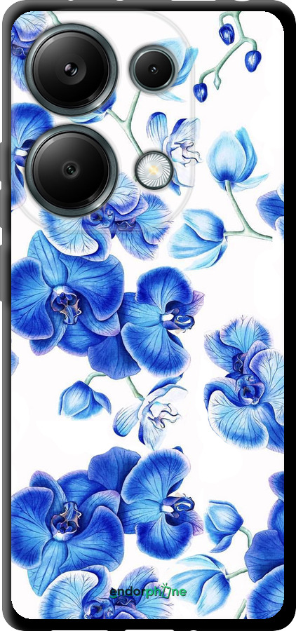 TPU чехол Голубые орхидеи для Xiaomi Poco M6 Pro - 4406b-3452 изображение 