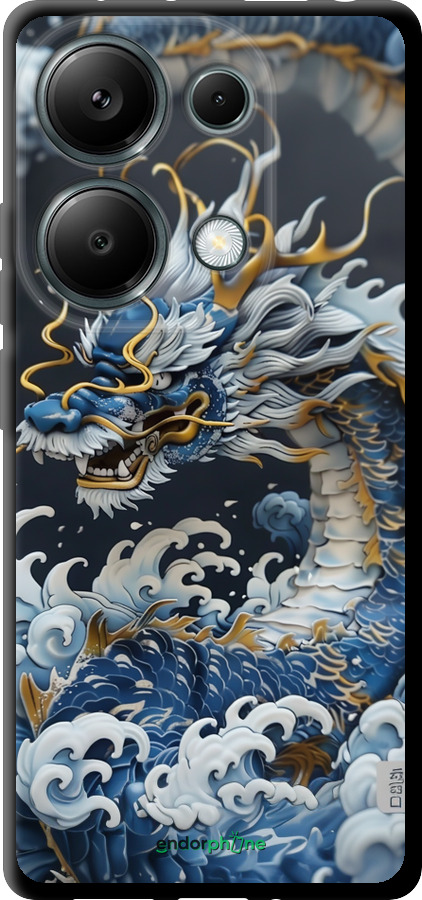 TPU чехол Водяний дракон для Xiaomi Redmi Note 13 Pro 4G - 6113b-3653 изображение 