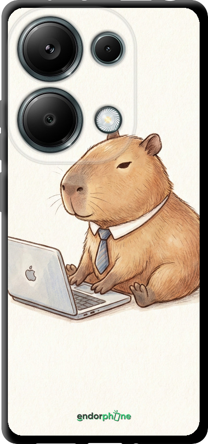 TPU чехол Funny Capybara CEO Working для Xiaomi Redmi Note 14S 4G - 6777b-4028 изображение 