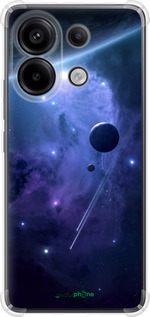 Силикон с усиленными углами чехол Планеты в синем космосе для Xiaomi Poco M6 Pro - 171sp-3452 изображение 