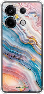 Силіконовий протиударний с посиленими кутами чехол Мрамор красивый для Xiaomi Redmi Note 13 Pro 4G - 6376sp-3653 изображение 