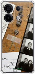 Силикон с усиленными углами чехол Aesthetic Scrapbook Collage для Xiaomi Redmi Note 13 Pro 4G - 6773sp-3653 изображение 