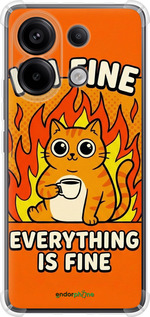 Силикон с усиленными углами чехол Funny Cat для Xiaomi Redmi Note 13 Pro 4G - 6786sp-3653 изображение 