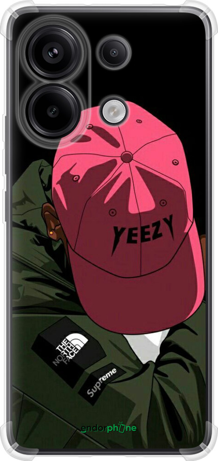 Силикон с усиленными углами чехол logo de yeezy для Xiaomi Poco M6 Pro - 3995sp-3452 изображение 