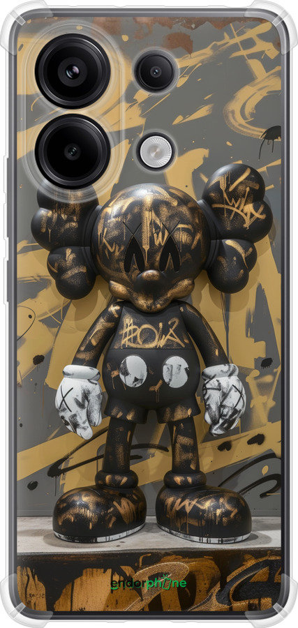 Силіконовий протиударний с посиленими кутами чехол Bronze kaws для Xiaomi Poco M6 Pro - 6097sp-3452 изображение 
