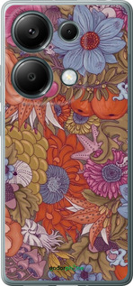 Силіконовий чехол Абстрактні  квіти для Xiaomi Redmi Note 13 Pro 4G - 6526u-3653 изображение 
