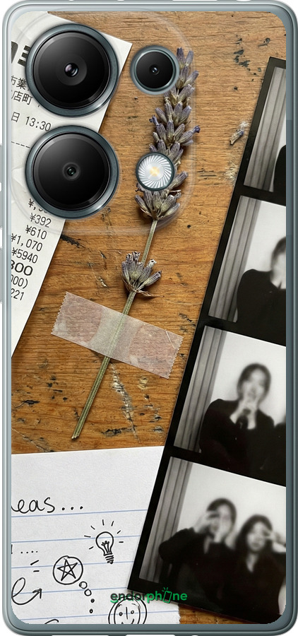 Силиконовый чехол Aesthetic Scrapbook Collage для Xiaomi Redmi Note 13 Pro 4G - 6773u-3653 изображение 