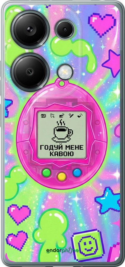 Силіконовий чехол Y2K Aesthetic Retro Pet: Годуй мене кавою для Xiaomi Redmi Note 13 Pro 4G - 6784u-3653 изображение 