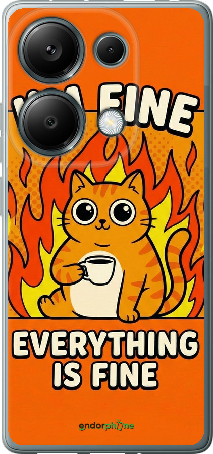 Силіконовий чехол Funny Cat для Xiaomi Redmi Note 13 Pro 4G - 6786u-3653 изображение 