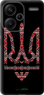 TPU чехол Герб - вышиванка на черном фоне для Xiaomi Redmi Note 13 Pro Plus 5g - 1196b-3400 изображение 