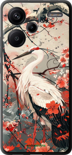 TPU чехол Аист в цвету сакуры для Xiaomi Redmi Note 13 Pro Plus 5g - 6109b-3400 изображение 
