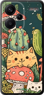 TPU чехол Коты грибы для Xiaomi Redmi Note 13 Pro Plus 5g - 6321b-3400 изображение 