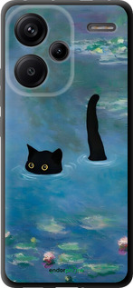 TPU чехол С изображением кота и водяной лилии Monet для Xiaomi Redmi Note 13 Pro Plus 5g - 6519b-3400 изображение 