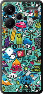 TPU чехол Стикер бомбинг 1 для Xiaomi Redmi Note 13 Pro Plus 5g - 693b-3400 изображение 