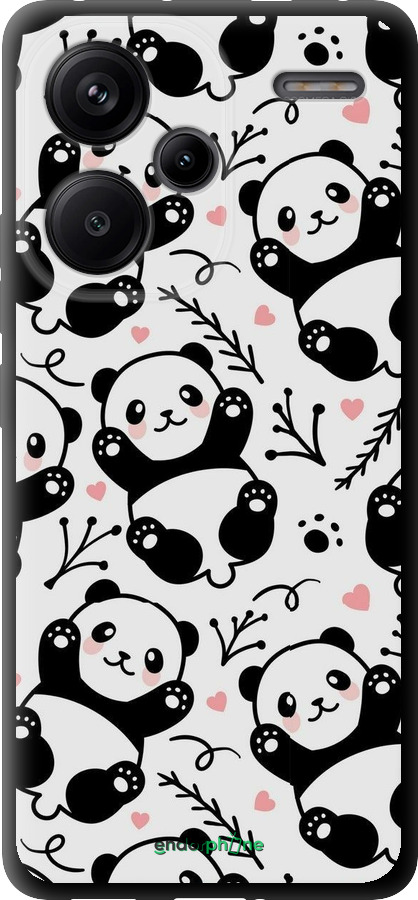 TPU чехол Панды для Xiaomi Redmi Note 13 Pro Plus 5g - 4318b-3400 изображение 
