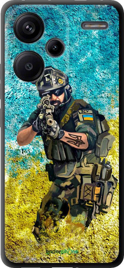 TPU чехол Воїн ЗСУ для Xiaomi Redmi Note 13 Pro Plus 5g - 5311b-3400 изображение 