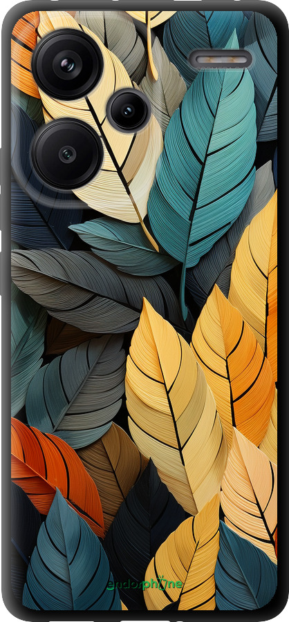 TPU чехол Кольорове листя для Xiaomi Redmi Note 13 Pro Plus 5g - 5644b-3400 изображение 
