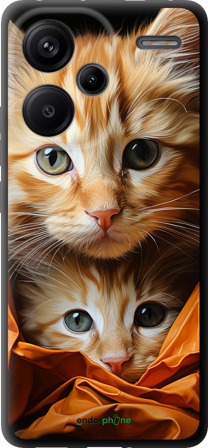 TPU чехол Котики 2 для Xiaomi Redmi Note 13 Pro Plus 5g - 5664b-3400 изображение 