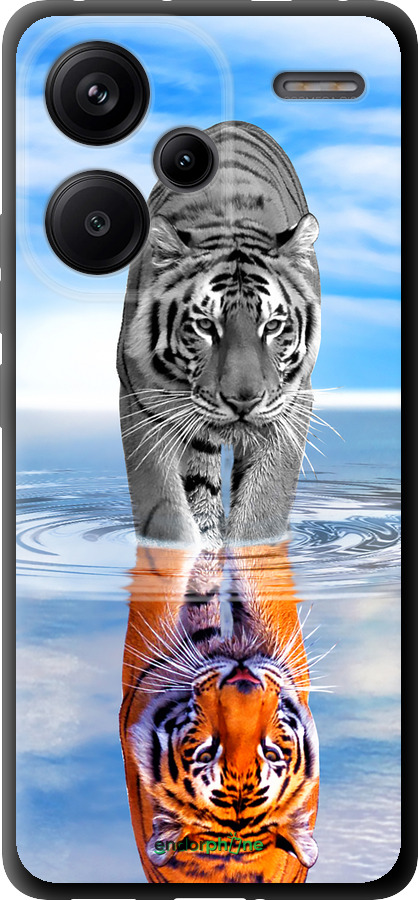 TPU чехол Тигр для Xiaomi Redmi Note 13 Pro Plus 5g - 6016b-3400 изображение 