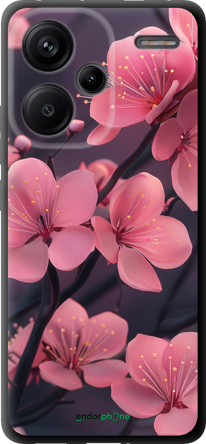 TPU чехол Пурпурова сакура для Xiaomi Redmi Note 13 Pro Plus 5g - 6075b-3400 изображение 