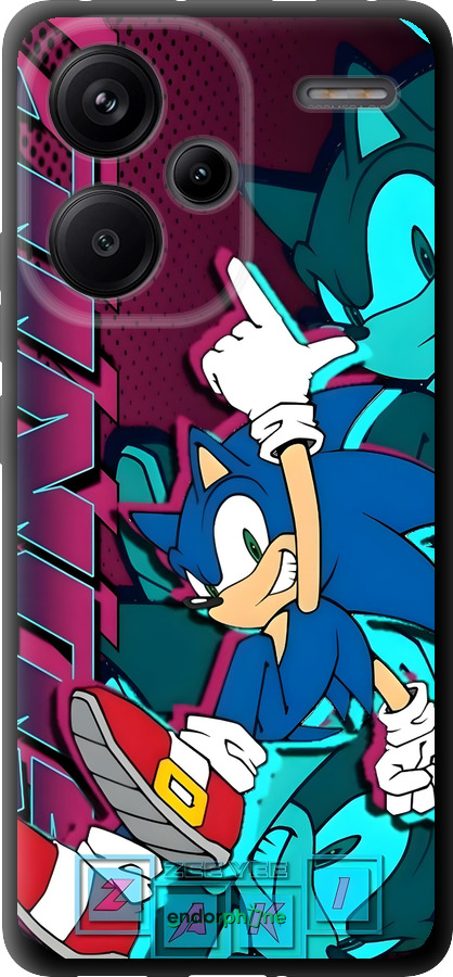 TPU чехол Соник для Xiaomi Redmi Note 13 Pro Plus 5g - 6284b-3400 изображение 