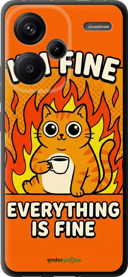 TPU чехол Funny Cat для Xiaomi Redmi Note 13 Pro Plus 5g - 6786b-3400 изображение 