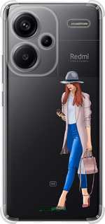Силикон с усиленными углами чехол Девушка 1 для Xiaomi Redmi Note 13 Pro Plus 5g - 4751sp-3400 изображение 