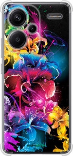 Силикон с усиленными углами чехол Абстрактные цветы для Xiaomi Redmi Note 13 Pro Plus 5g - 511sp-3400 изображение 