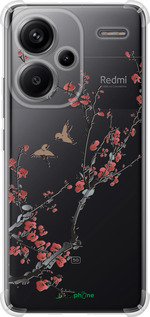 Силикон с усиленными углами чехол Сакура v2 для Xiaomi Redmi Note 13 Pro Plus 5g - 5538sp-3400 изображение 