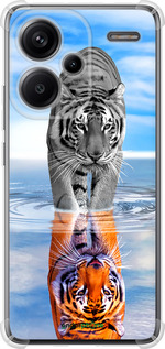 Силикон с усиленными углами чехол Тигр для Xiaomi Redmi Note 13 Pro Plus 5g - 6016sp-3400 изображение 