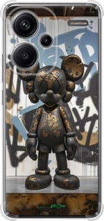 Силикон с усиленными углами чехол Bronze kaws v2 для Xiaomi Redmi Note 13 Pro Plus 5g - 6098sp-3400 изображение 