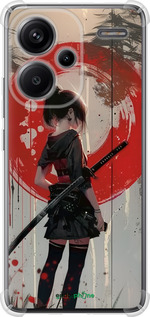 Силикон с усиленными углами чехол Сумерки воина: Танец с катаной для Xiaomi Redmi Note 13 Pro Plus 5g - 6123sp-3400 изображение 