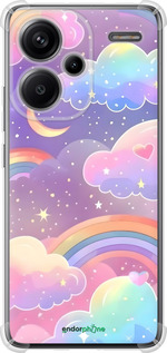 Силикон с усиленными углами чехол Облака и радуга для Xiaomi Redmi Note 13 Pro Plus 5g - 6312sp-3400 изображение 
