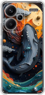 Силіконовий протиударний с посиленими кутами чехол Кит у космосі для Xiaomi Redmi Note 13 Pro Plus 5g - 6328sp-3400 изображение 