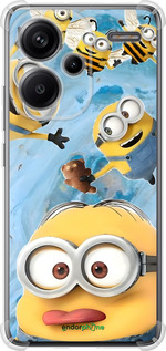 Силикон с усиленными углами чехол Миньоны для Xiaomi Redmi Note 13 Pro Plus 5g - 6386sp-3400 изображение 