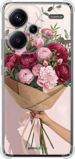 Силіконовий протиударний с посиленими кутами чехол Півонії 1 для Xiaomi Redmi Note 13 Pro Plus 5g - 6705sp-3400 изображение 