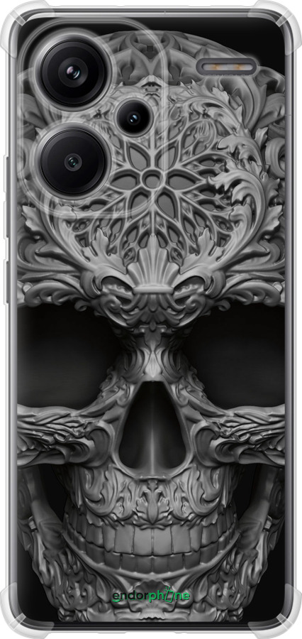 Силикон с усиленными углами чехол skull-ornament для Xiaomi Redmi Note 13 Pro Plus 5g - 4101sp-3400 изображение 