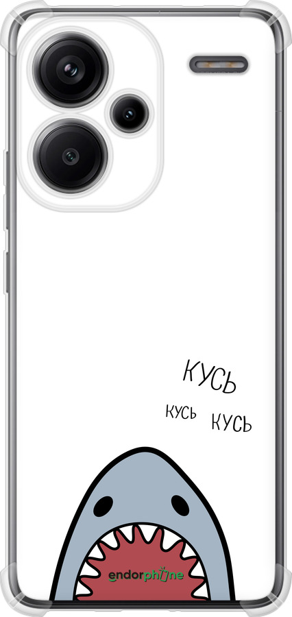 Силикон с усиленными углами чехол Акула для Xiaomi Redmi Note 13 Pro Plus 5g - 4870sp-3400 изображение 