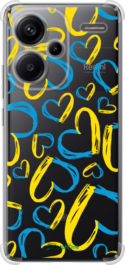 Силикон с усиленными углами чехол Сердца UA для Xiaomi Redmi Note 13 Pro Plus 5g - 5292sp-3400 изображение 