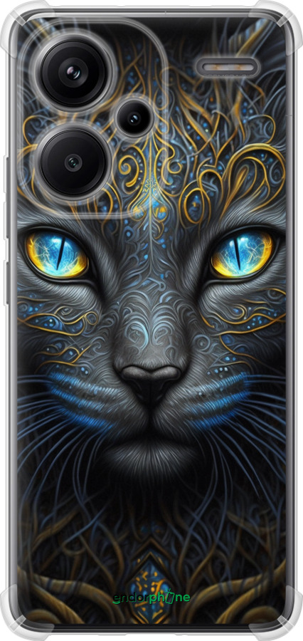 Силикон с усиленными углами чехол Кошка для Xiaomi Redmi Note 13 Pro Plus 5g - 5548sp-3400 изображение 