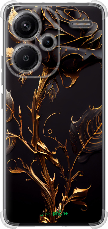 Силіконовий протиударний с посиленими кутами чехол Троянда 3 для Xiaomi Redmi Note 13 Pro Plus 5g - 5552sp-3400 изображение 