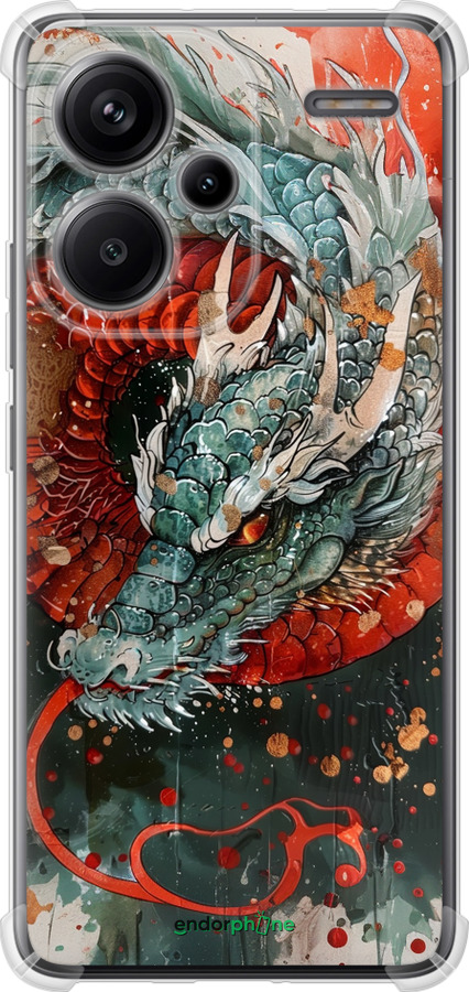 Силикон с усиленными углами чехол Стихия огня для Xiaomi Redmi Note 13 Pro Plus 5g - 6101sp-3400 изображение 