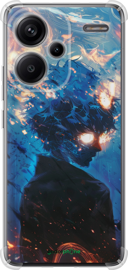 Силикон с усиленными углами чехол Сатору Годжо для Xiaomi Redmi Note 13 Pro Plus 5g - 6129sp-3400 изображение 