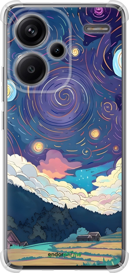 Силіконовий протиударний с посиленими кутами чехол Креативний арт для Xiaomi Redmi Note 13 Pro Plus 5g - 6322sp-3400 изображение 