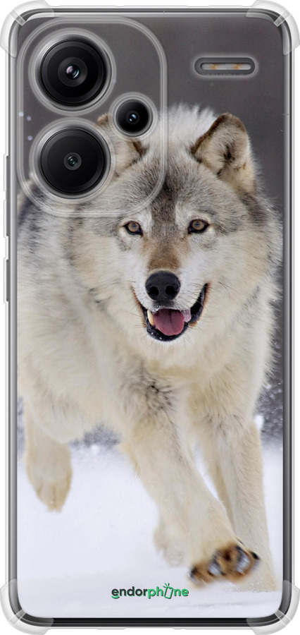 Силикон с усиленными углами чехол Бегущий волк для Xiaomi Redmi Note 13 Pro Plus 5g - 826sp-3400 изображение 